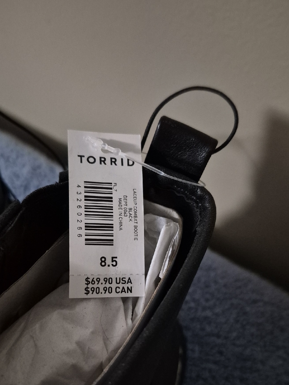 torrid Black Ankle Boot with Pull Tab